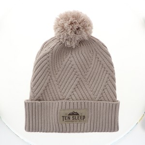 Knit Cap Puff Ball